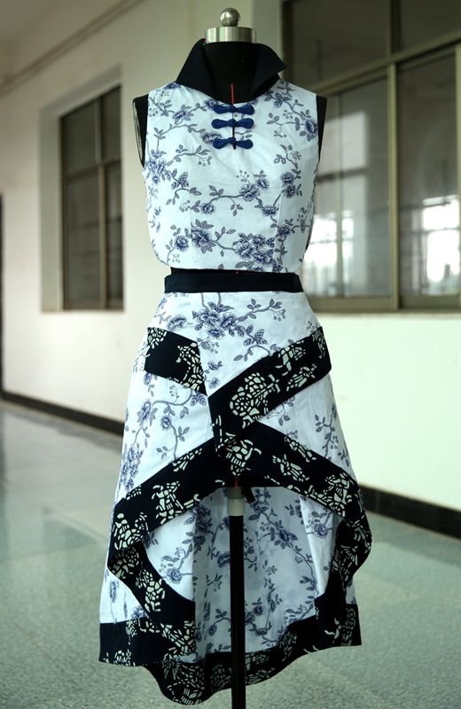 蓝印花布作品-服装