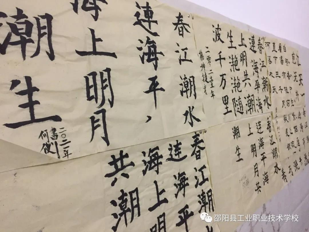 “秀我丹青书法，展我中职之风”记邵阳县工业职业技术学校书法比赛