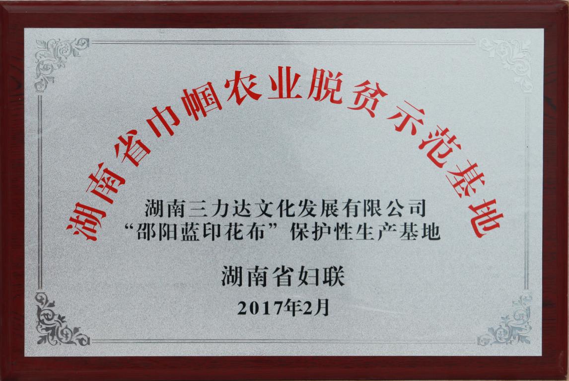 邵阳县工业职业技术学校《邵阳蓝印花布校企合作实训基地建设》支撑材料